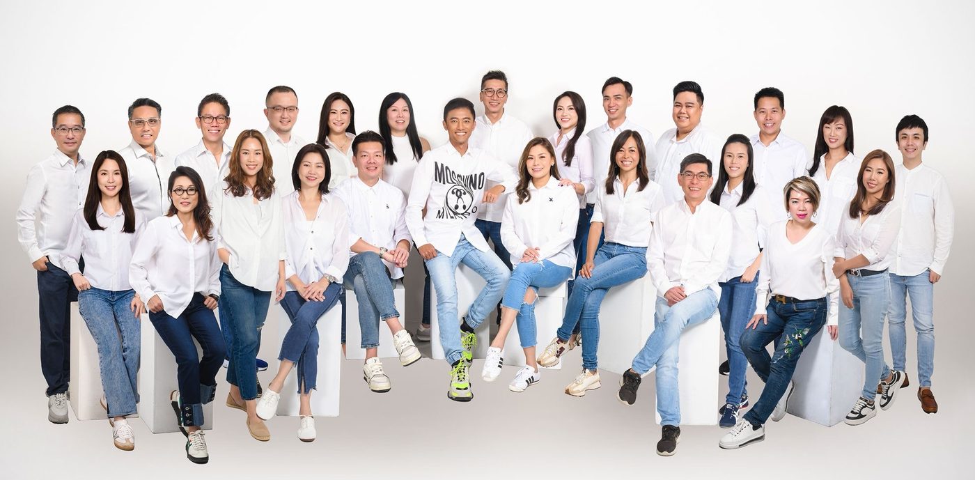 Esther Ng with her PropNex Realty team in Singapore